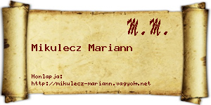 Mikulecz Mariann névjegykártya